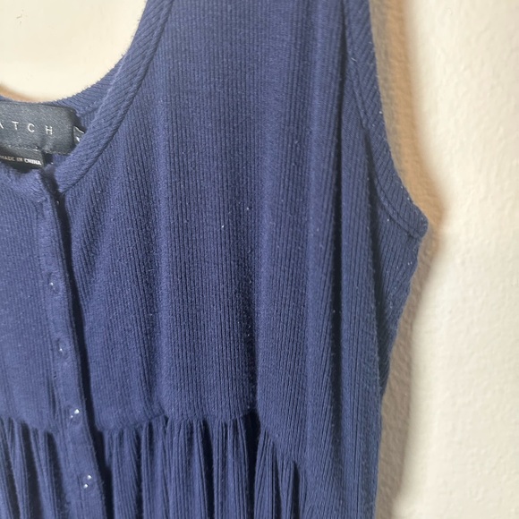 Hatch The Softest Rib Nursing Tank Dress Navy Blue Pockets 2 Medium - Picture 4 of 9